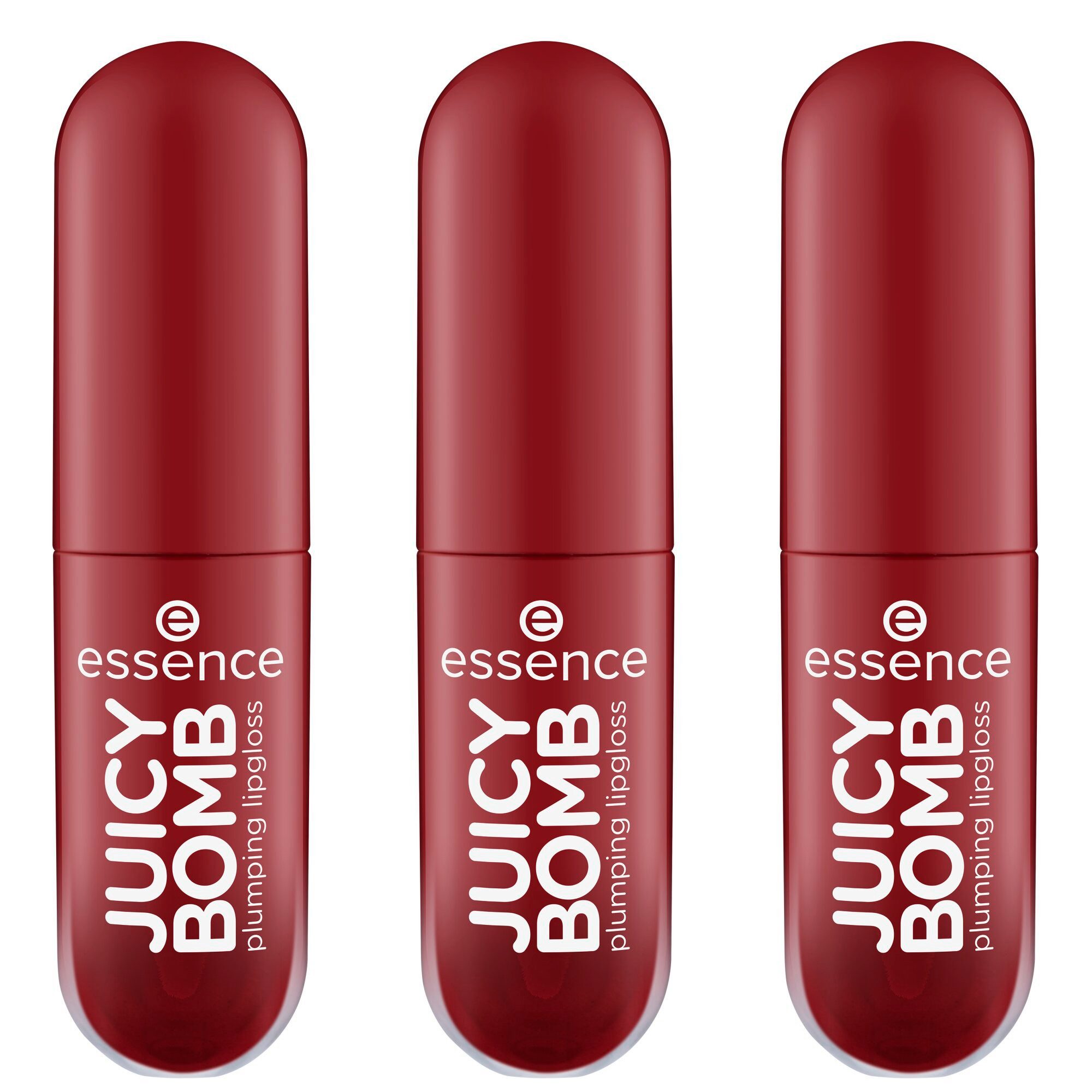 Essence Lipgloss JUICY BOMB PLUMING LIPGLOSS, 3-tlg., für ein unwiderstehlich glänzendes Finish