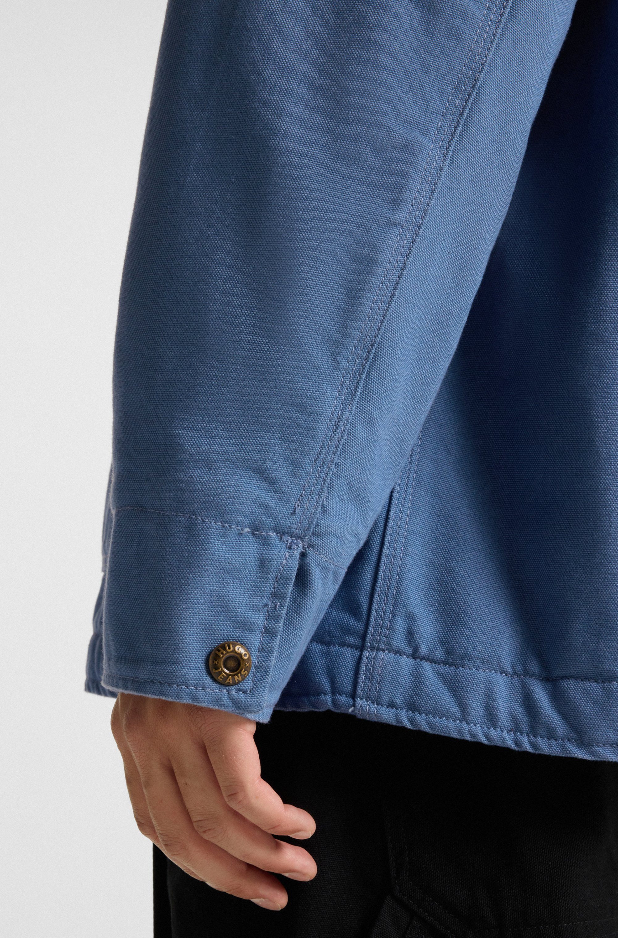 HUGO Hemdjacke Brams Cordkragen, Oversized Fit, leicht wattiert