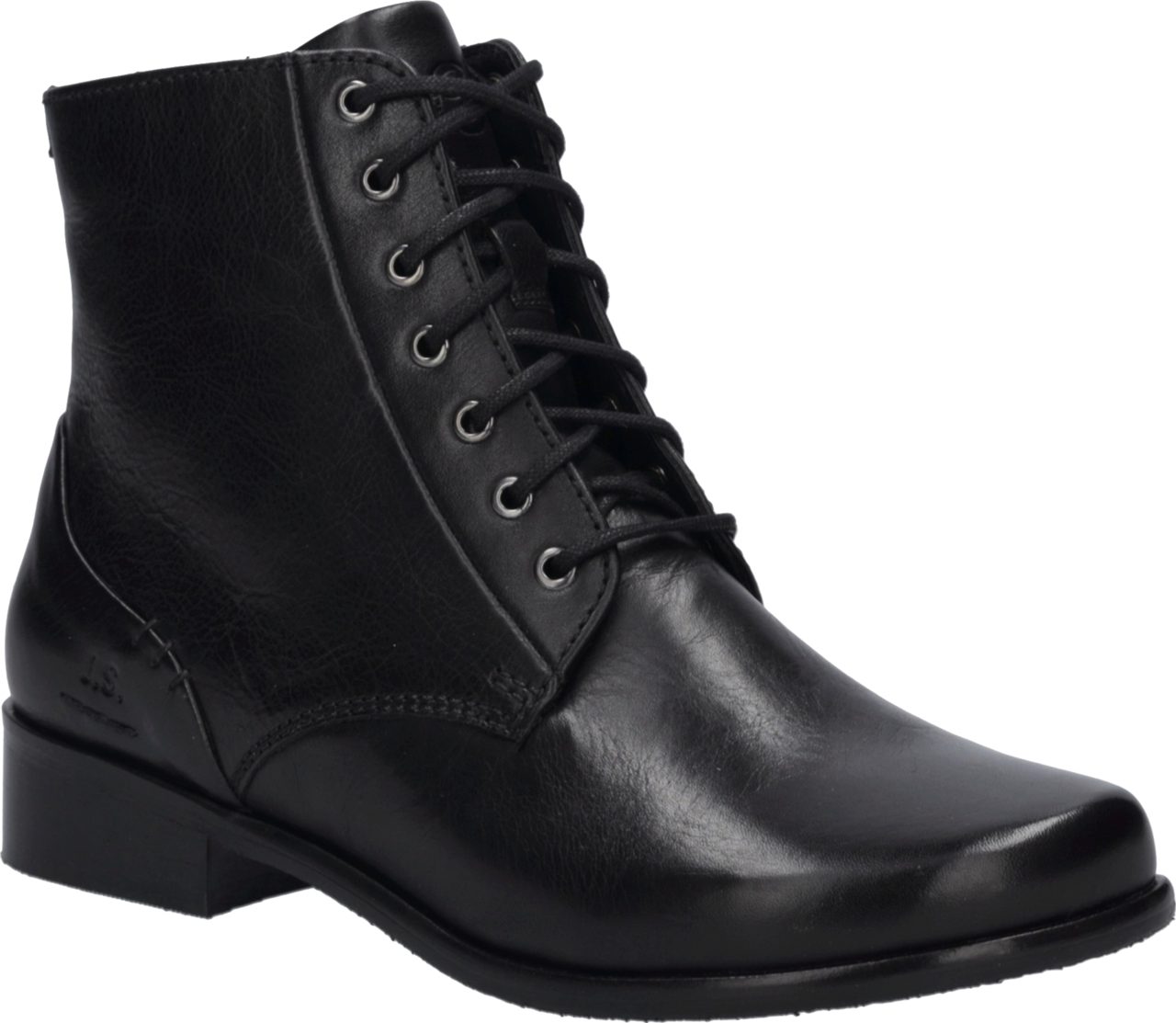 Josef Seibel Catrin 02 Schnürstiefelette Blockabsatz, Basic-Stiefelette mit Logoprägung, Weite H (sehr weit)