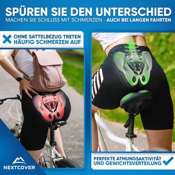 Nextcover Sattelbezug Universal Gel Sattelbezug Fahrrad inkl. Regenschutz