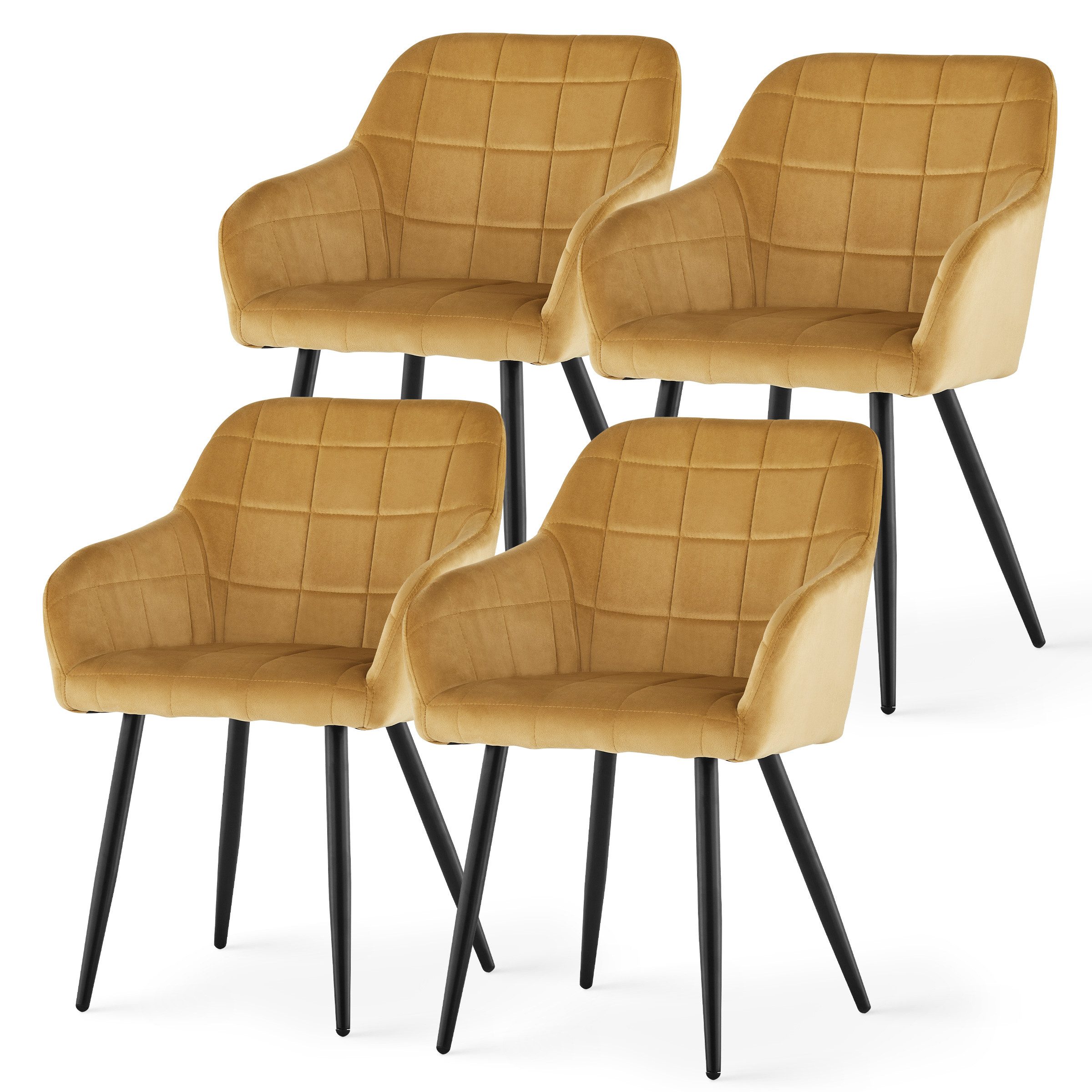 Ofcasa Esszimmerstuhl Polsterstühle (4er Set), Samt günstig online kaufen