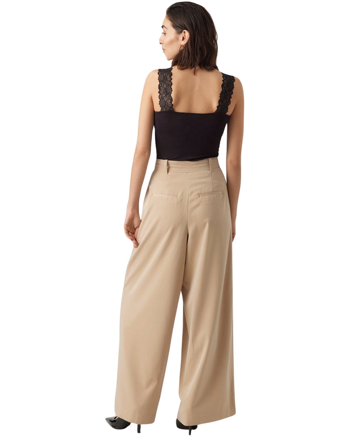 Vero Moda Spitzentop (Set, 2er-Pack) Basic Tank Top Unifarben im Doppelpack