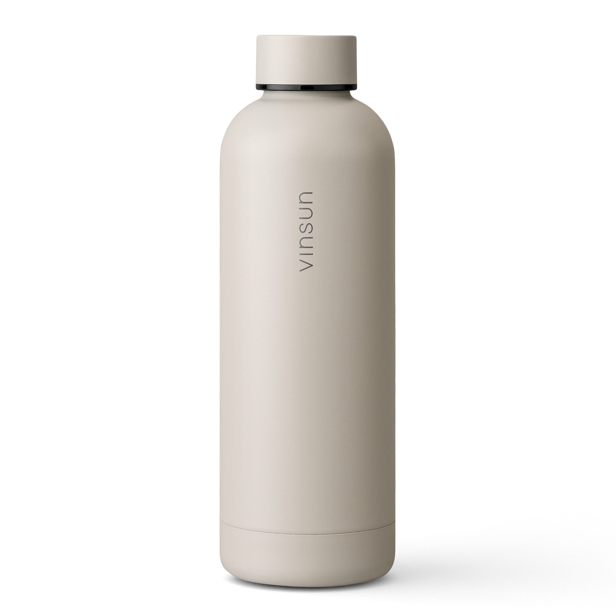 Vinsun Isolierflasche Edelstahl Flasche 500ml, Thermoflasche Kohlensäure geeignet, BPA frei, Auslaufsicher, doppelwandig, bruchsicher, geruchs- & geschmacksneutral