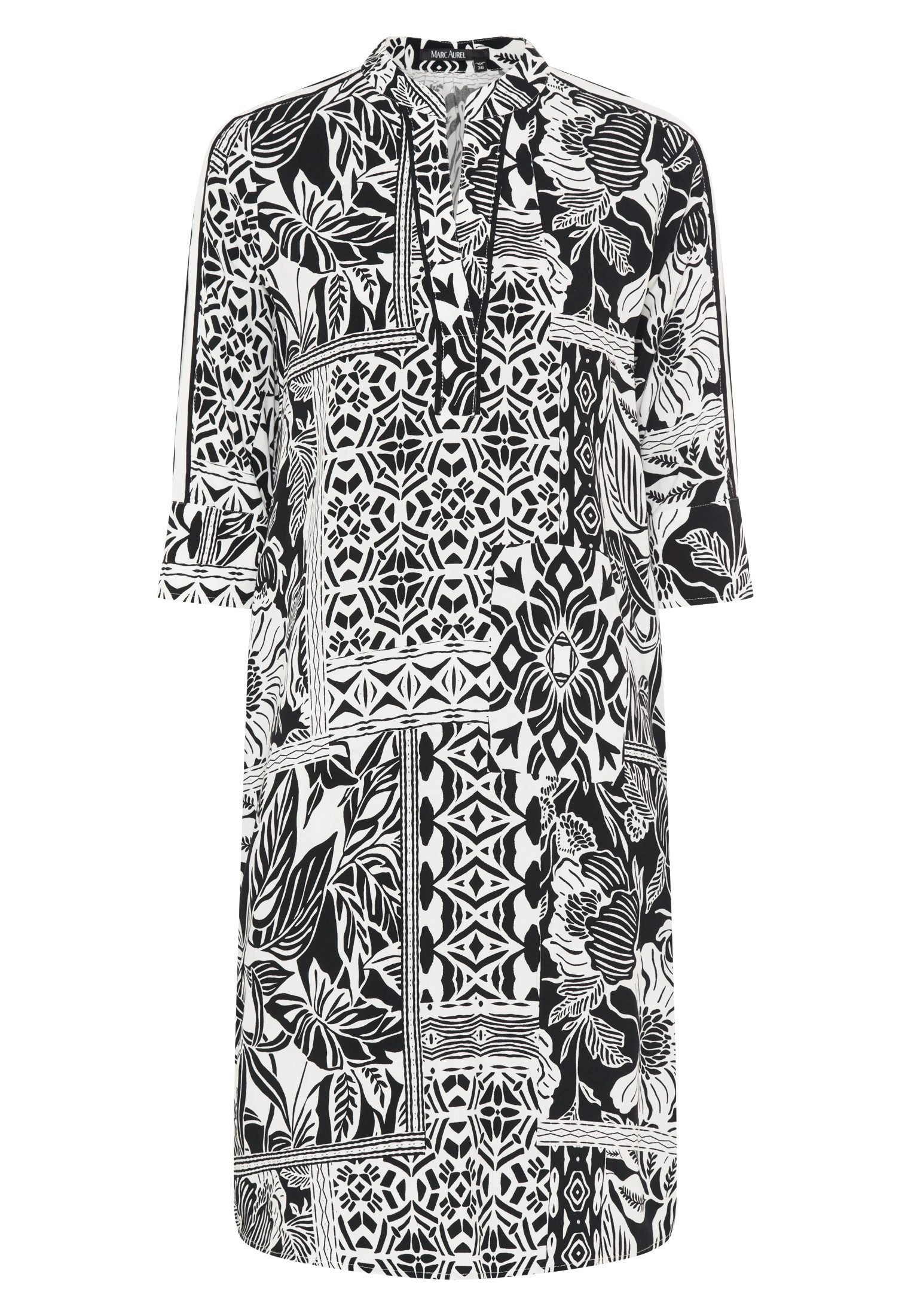 MARC AUREL Midikleid mit Patchwork-Print