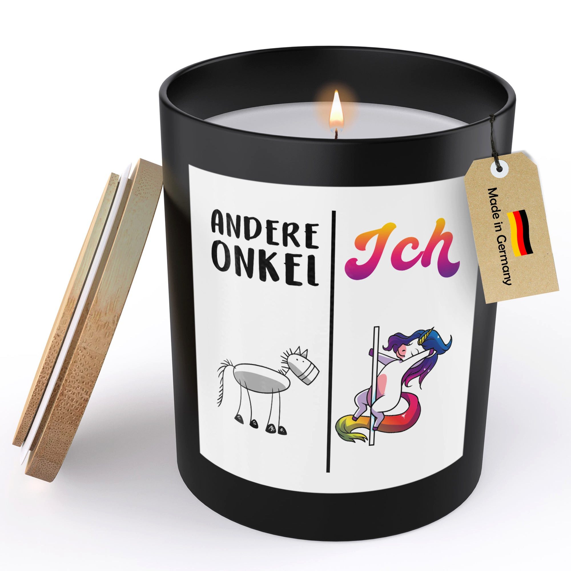 Duftkerze Deko Bester Onkel Geschenk Bday Weihnachten Mann von Nichte Neffe