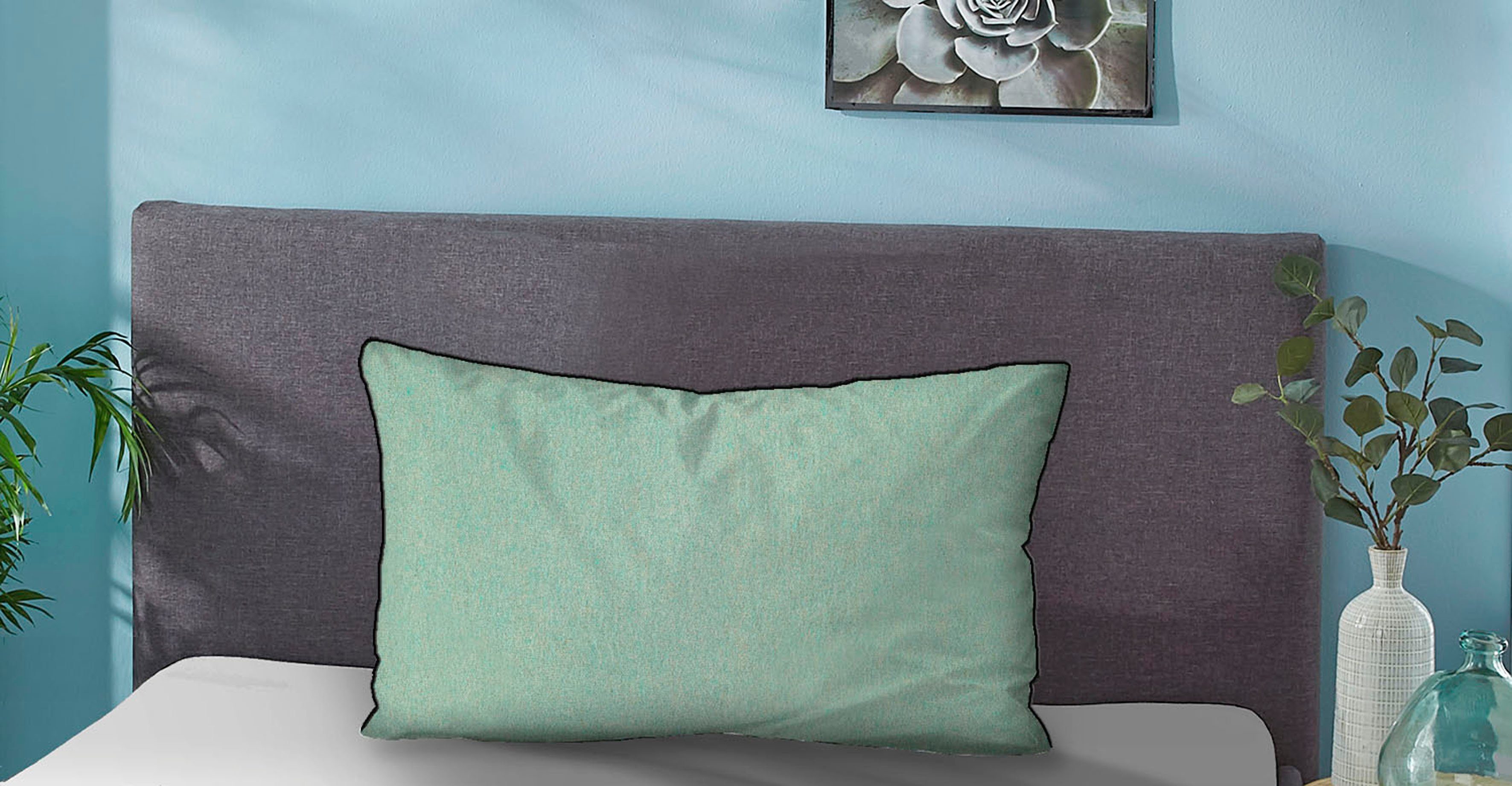 Biberna Kissenbezug "Hermal Flanell mit Reißverschluss, Melange-Optik, Wend günstig online kaufen