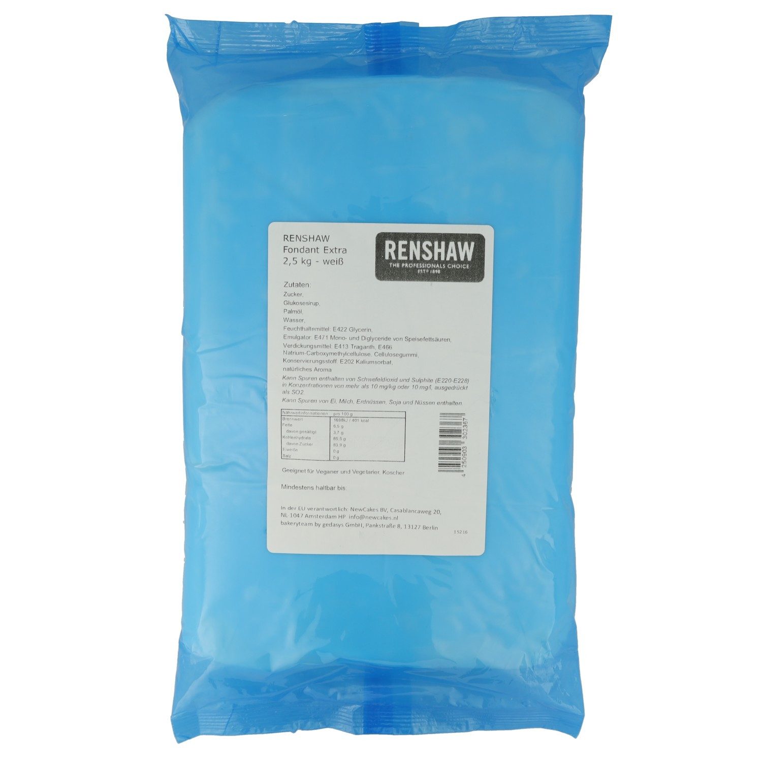 Renshaw Backdekoration RENSHAW Fondant Extra - weiß