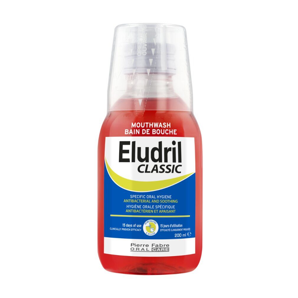 Pierre Fabre Mundspülung Eludril, Mundwasser, Anti-Plaque, 200 ml, (Packung)