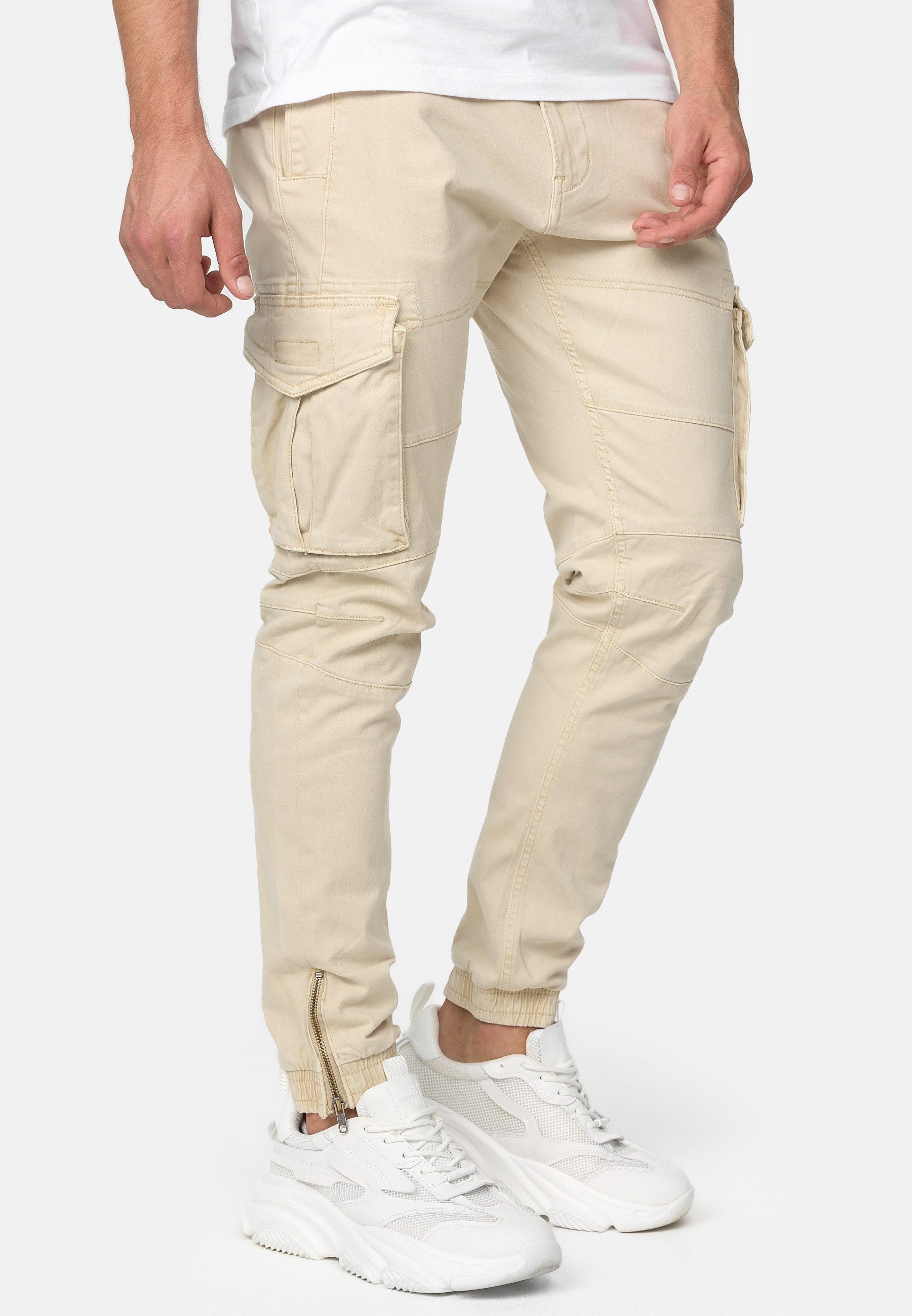 Indicode Cargohose Herren Alex Cargo Hose Herrenhose mit 6 praktischen Taschen