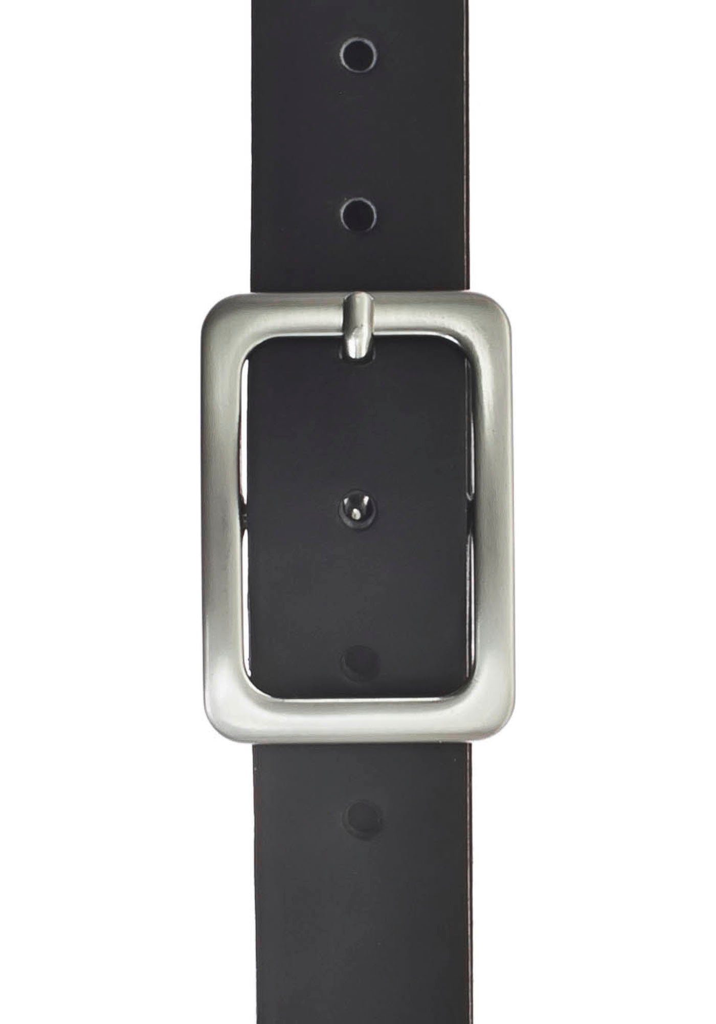 H.I.S Ledergürtel Schließe in glänzend satiniertem Silber - demnächste NEU bis Gr. 125!