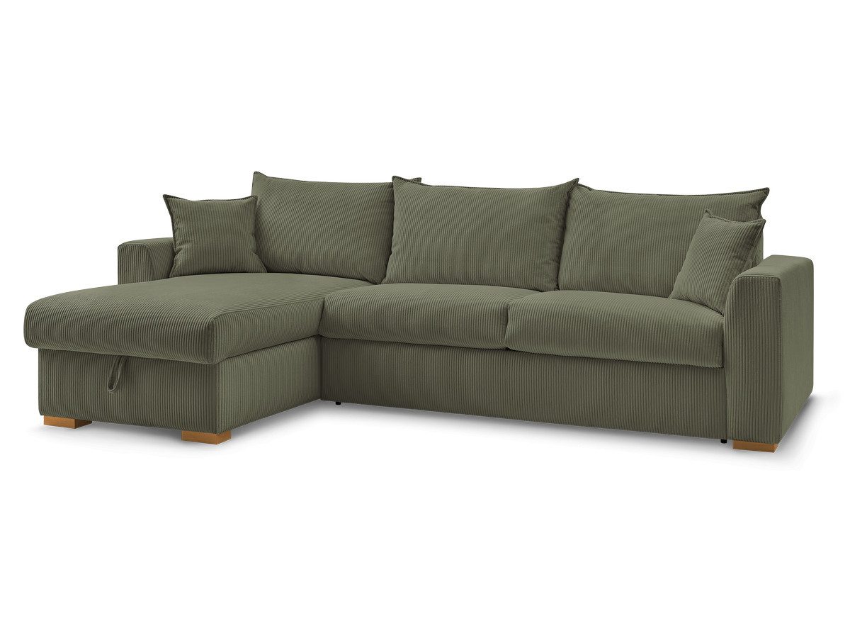 Bobochic Paris Ecksofa Augustin, 3-Sitzer, 290/320x162 cm, Schlaffunktion + Bettkasten, Ecke wechselbar