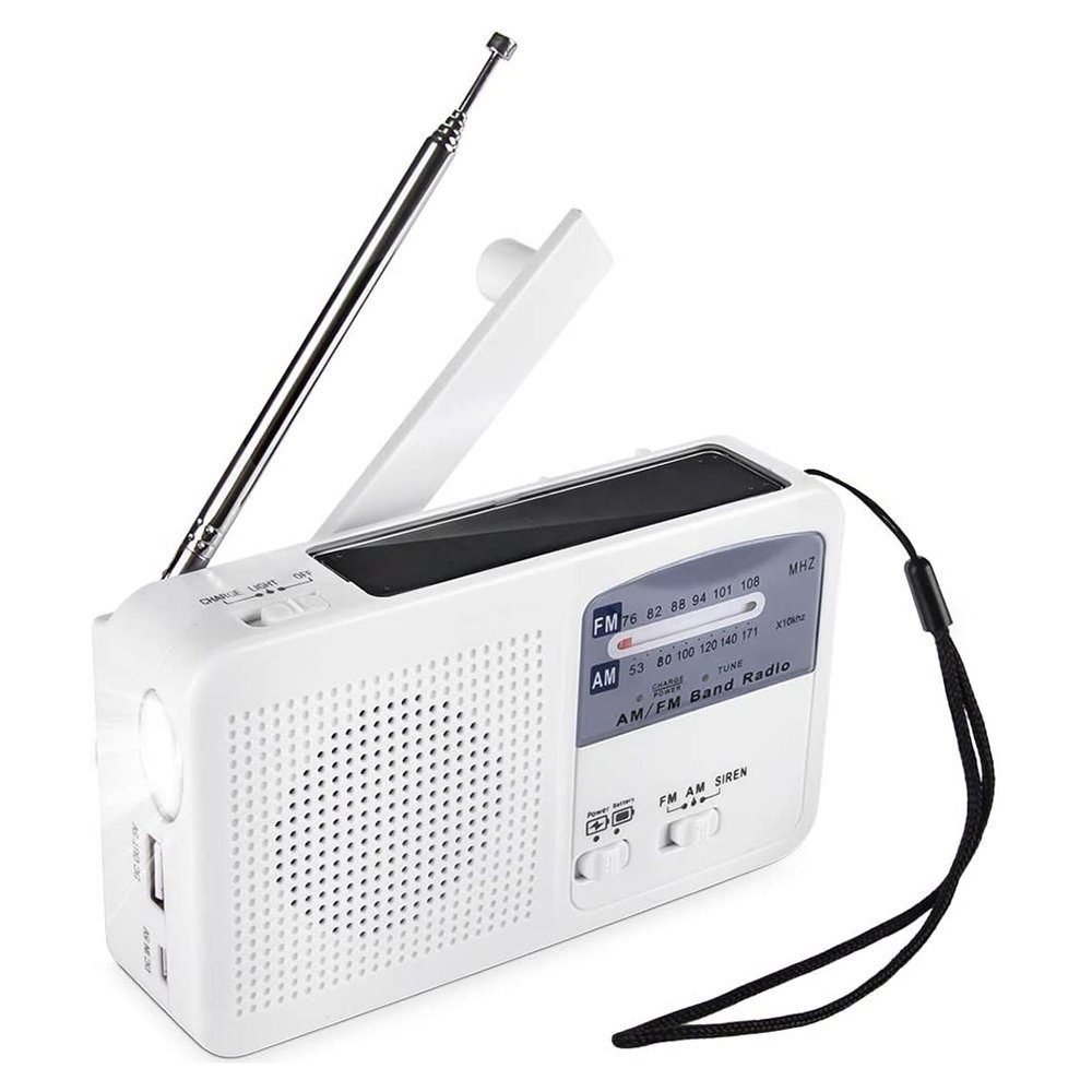 TUABUR Tragbarer FM TAM drahtloser MP3-Player Radio weiß