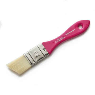 MissPompadour Pinsel 25mm, langlebiger Flachpinsel - für Wandfarbe, Lack, Lasur, Malerpinsel für Kreidefarbe, Holzfarbe, Wandfarbe