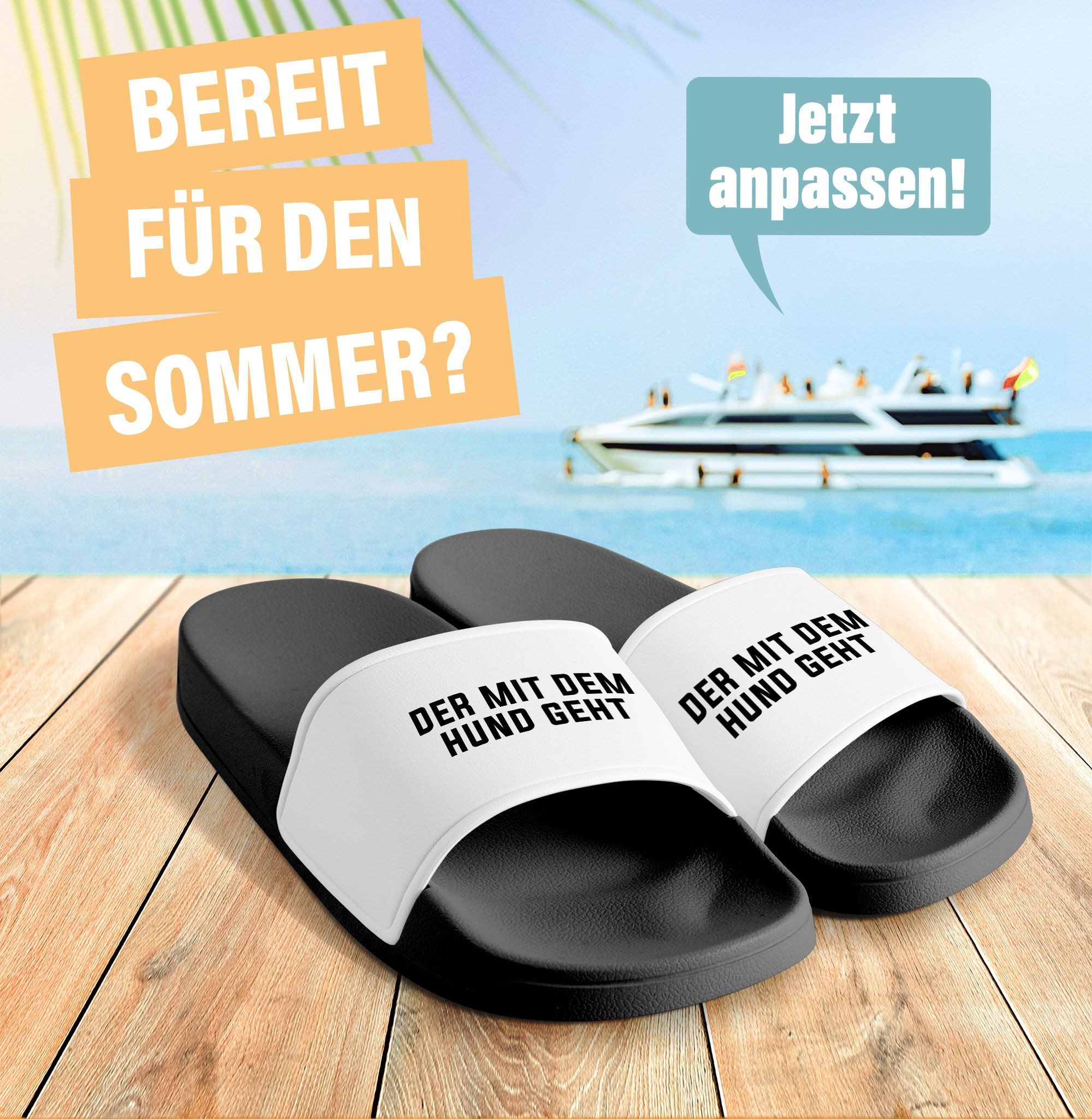 MoonWorks Badeschlappen Herren mit Spruch Der günstig online kaufen