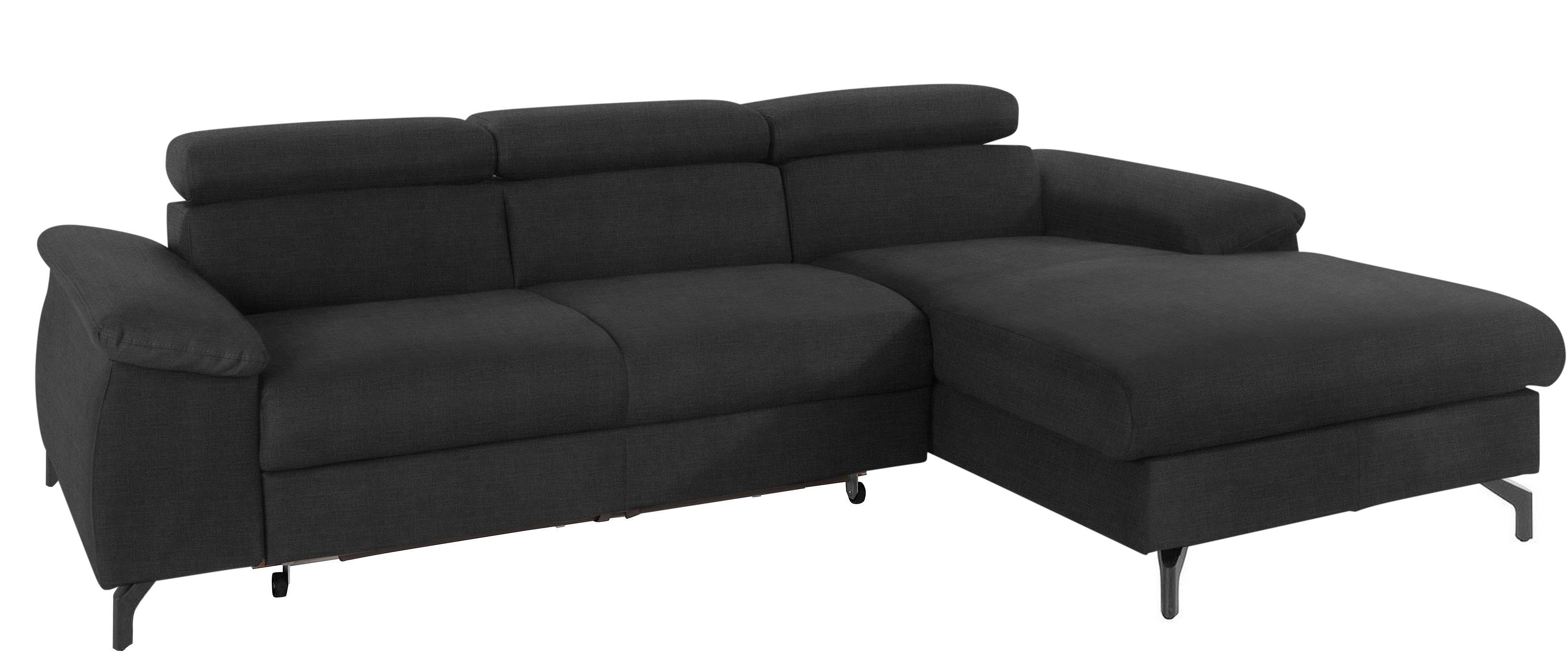 COTTA Ecksofa "Kitty L-Form, B: 242 cm" mit Kopfteilverstellung, optional B günstig online kaufen