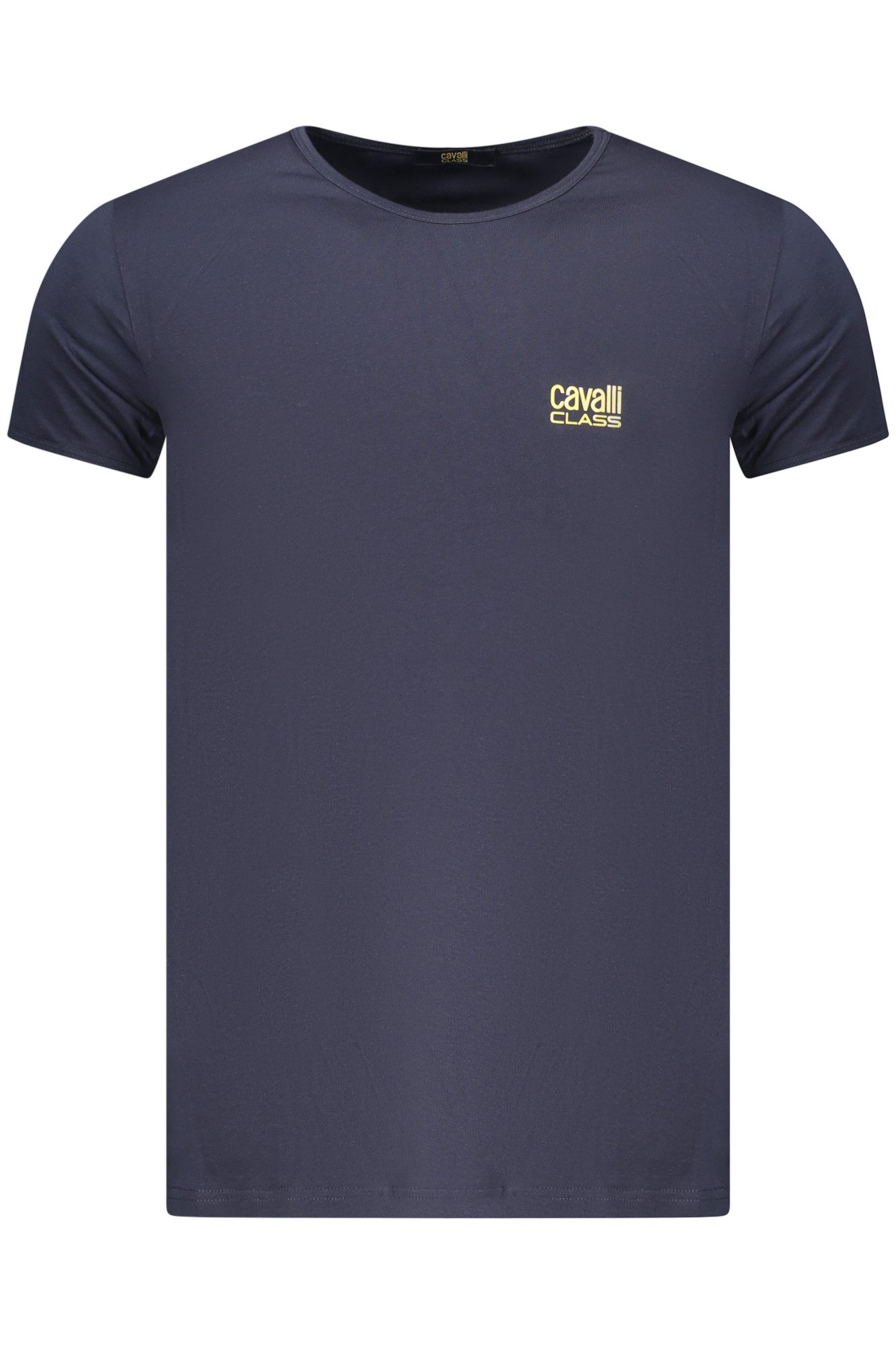 Cavalli Class T-Shirt Herren Kurzarm T-Shirt Blau mit Print und