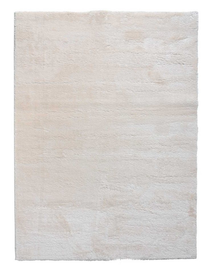 Teppich LOFT, Creme, 160 x 230 cm, Polyester, Uni, merinos, rechteckig, Höhe:  19 mm