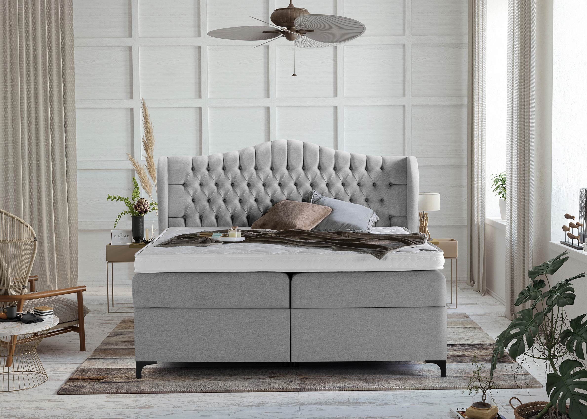 BettCo Stauraumbett Boxspringbett mit Bettkasten Maison günstig online kaufen