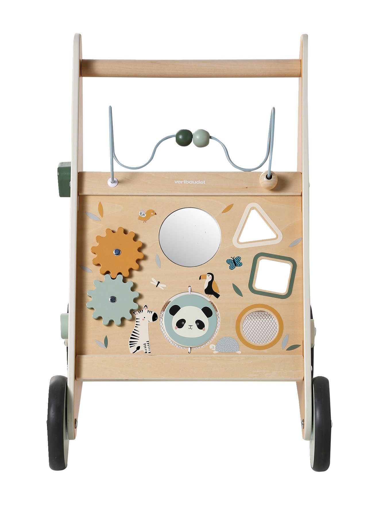 vertbaudet Lauflernwagen Activity-Lauflernwagen mit Bremsen, Holz FSC®, Holz FSC®