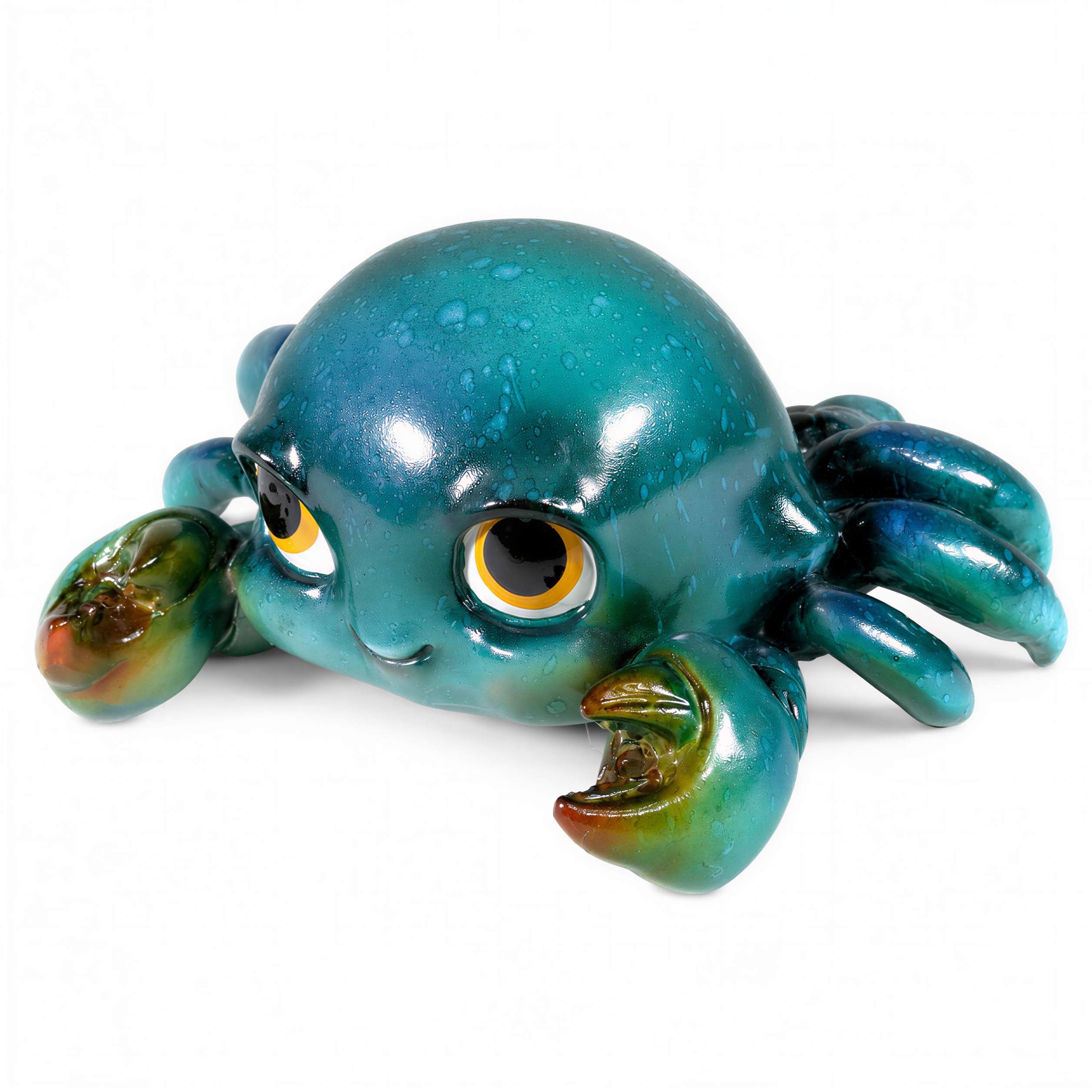 colourliving Tierfigur GlossiBande Deko-Krabbe glänzend, Blau/Orange, Gr. S oder L (1 St), »Krabbe« aus der colourliving GlossiBande