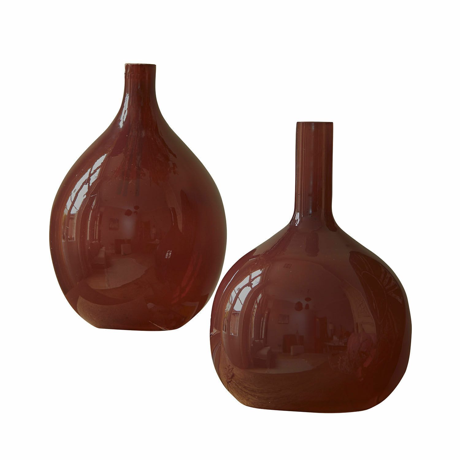 Mirabeau Tischvase Vase 2er Set Erlunda bordeaux