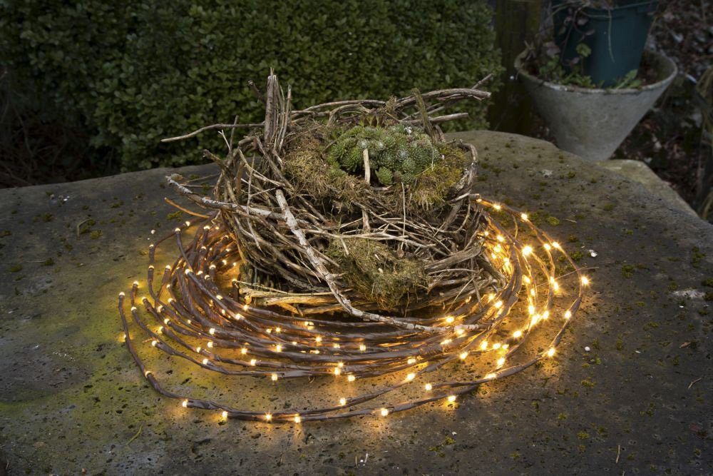 aussen, braun, variabel warmw. Lichterkranz/Lichtergirlande, 240 als KONSTSMIDE LED-Lichterkette Dioden Weihnachtsdeko