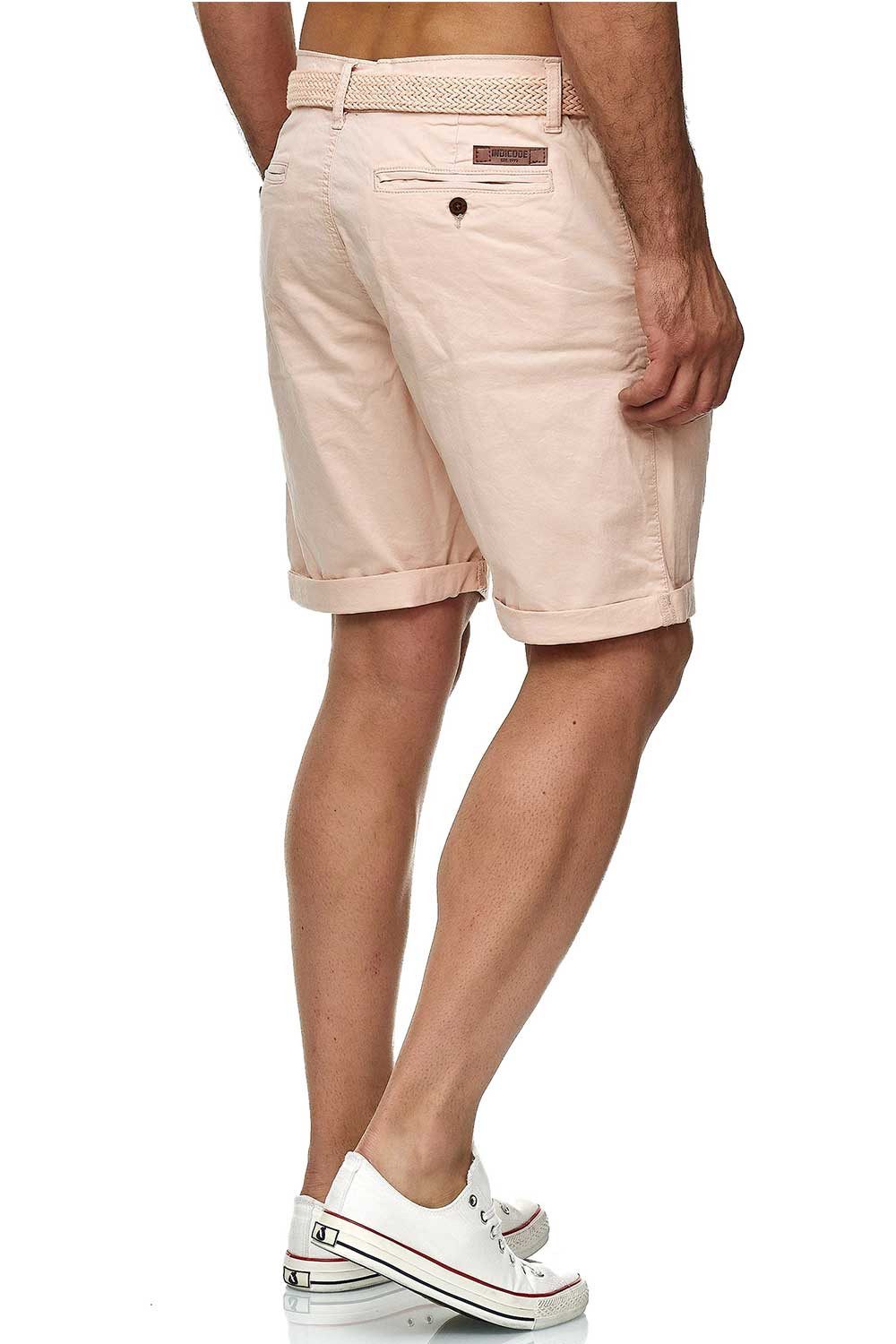 INDICODE Shorts Herren kurze Hose mit Gürtel - Conor - Aus Baumwolle - Regular Fit Freizeithose - Sportlich eleganter Look - Bequemes Stretch Material – Bild 4 von 4