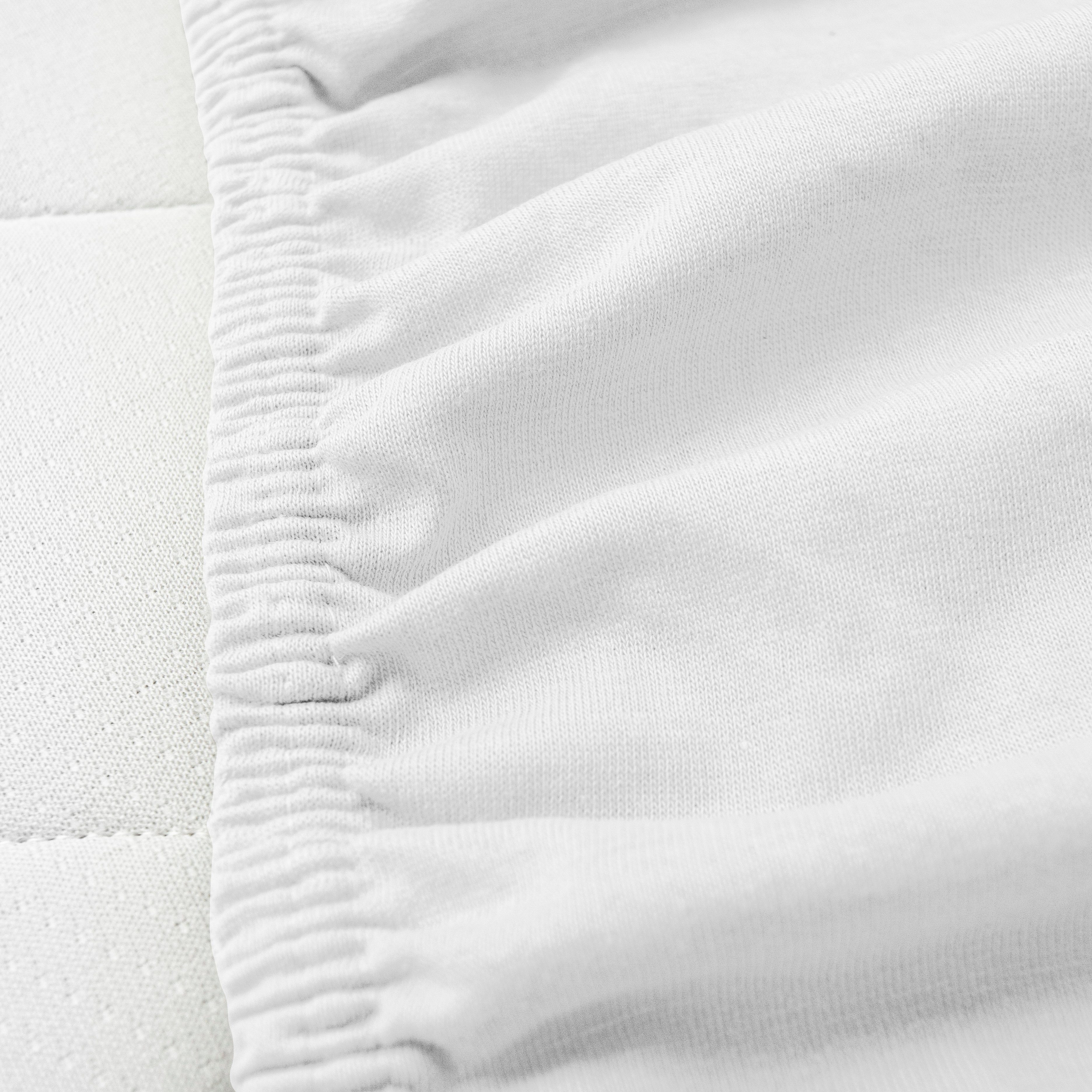 Hometex Premium Textiles Spannbettlaken Jersey Spannbettlaken 100% Baumwolle, Jersey, Gummizug: Rundumgummizug, Premium-Jersey Matratzenhöhe bis 23 cm – Bild 4 von 5