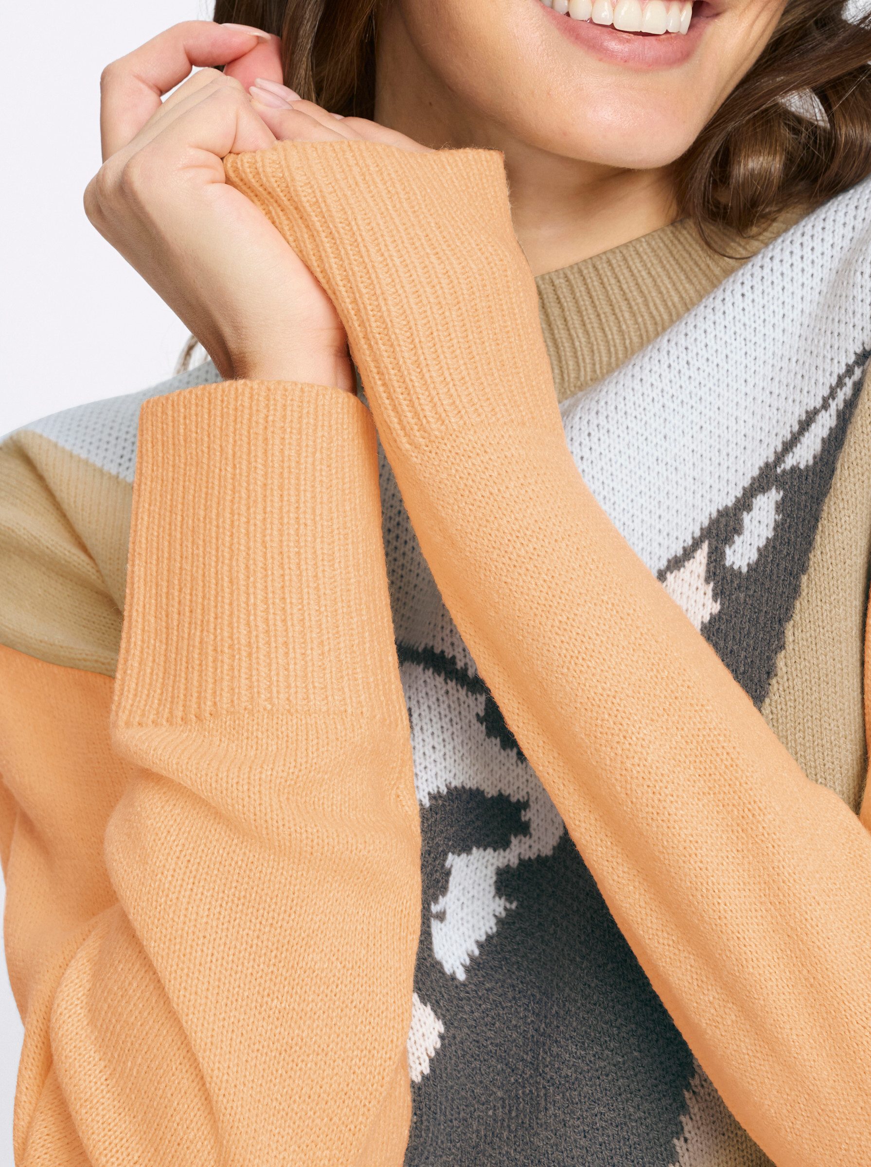 Sieh an! Strickpullover Langarm-Pullover Langarm Jacquard, Jersey