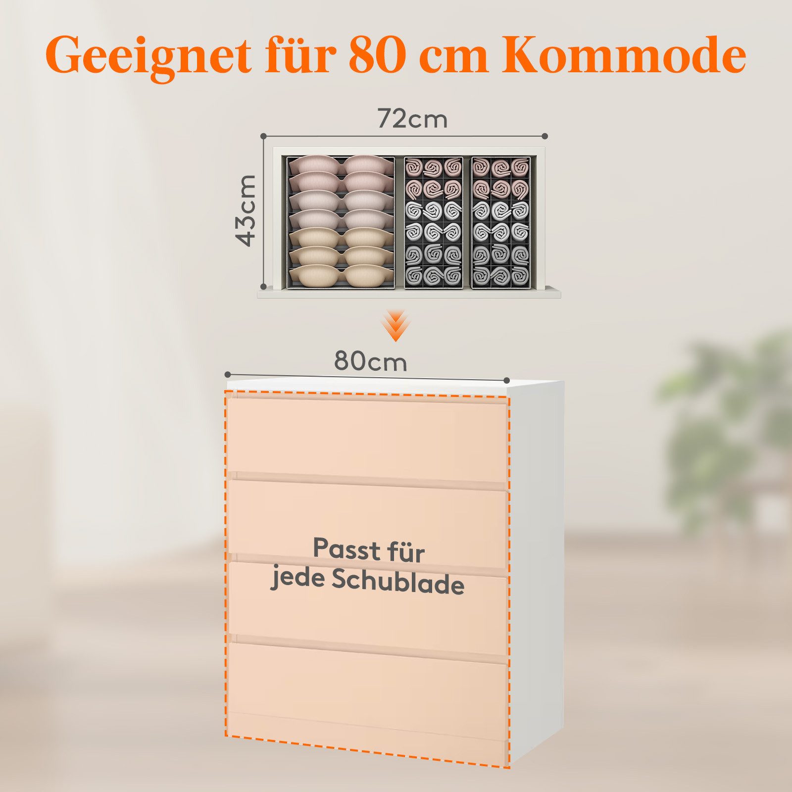 Lifewit Aufbewahrungsdose Double Organizer für Kommode, günstig online kaufen