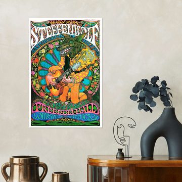 Posterlounge Poster Vintage Entertainment Collection, Steppenwolf - Freedom Hall, Wohnzimmer Vintage Illustration