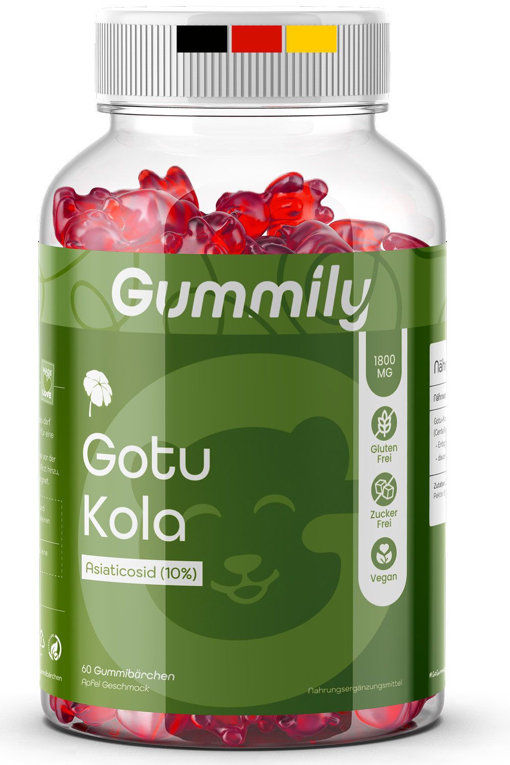 Gummily® Gotu Kola Extrakt Gummibärchen, 60 St., (Indischer Wassernabel) mit 10% Asiaticosiden
