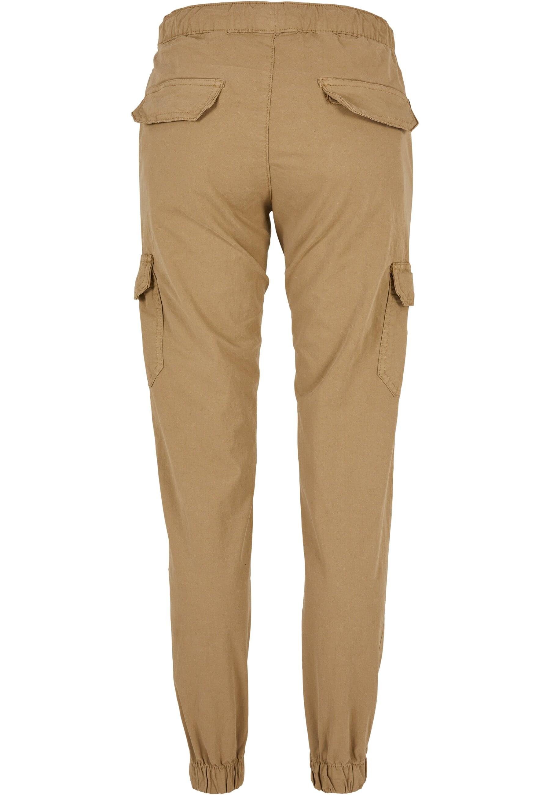 URBAN CLASSICS Cargohose Damen Ladies High Jogging Pants Cargo Waist (1-tlg) unionbeige