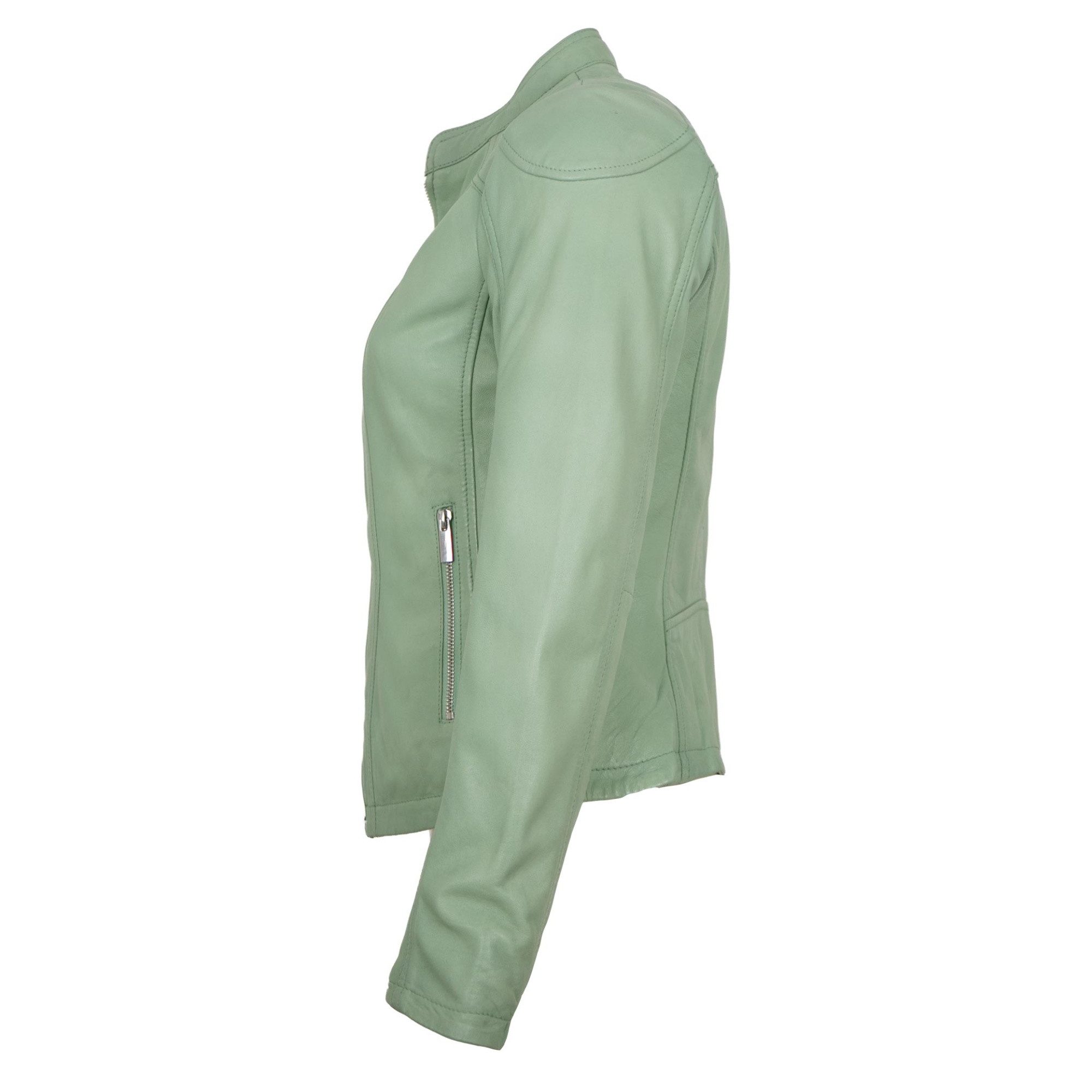 Jilani Lederjacke Imala-2 Jilani Collection - Damen Lederjacke Lammnappa hellgrün