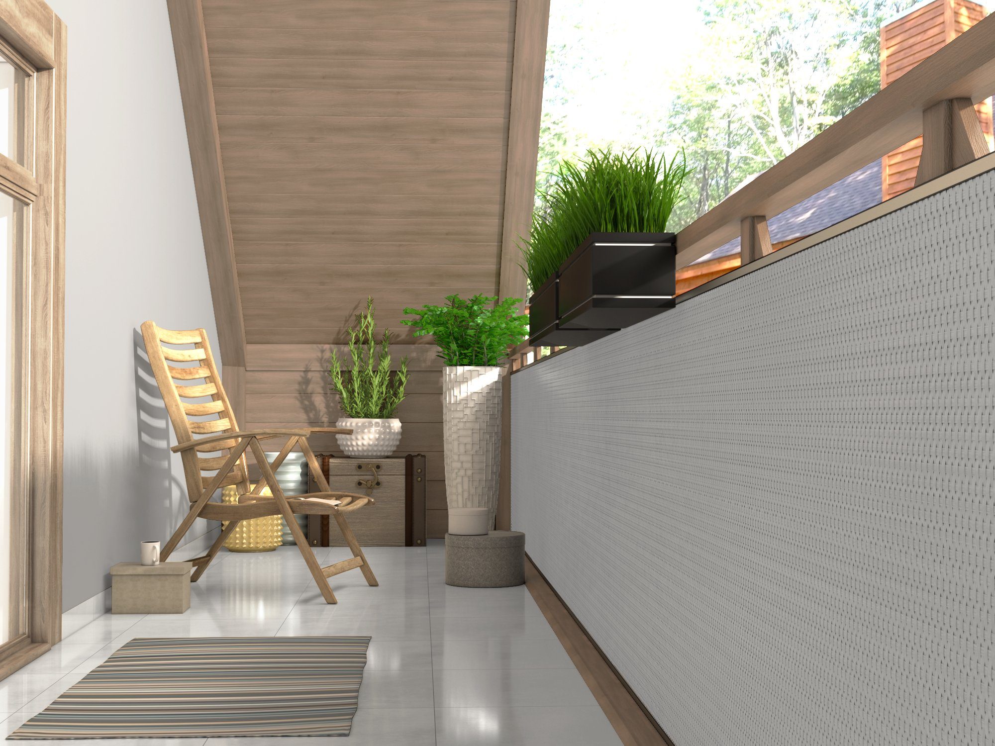 dynamic24 Sichtschutzzaunmatten, Polyrattan PVC Sichtschutz Matte günstig online kaufen