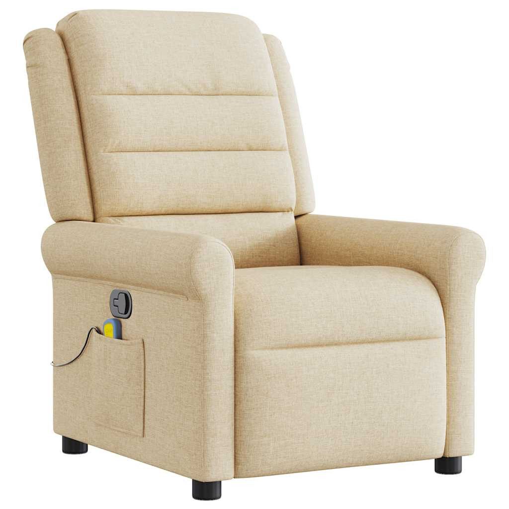 vidaXL Sessel Massagesessel Creme Stoff (1-St) günstig online kaufen