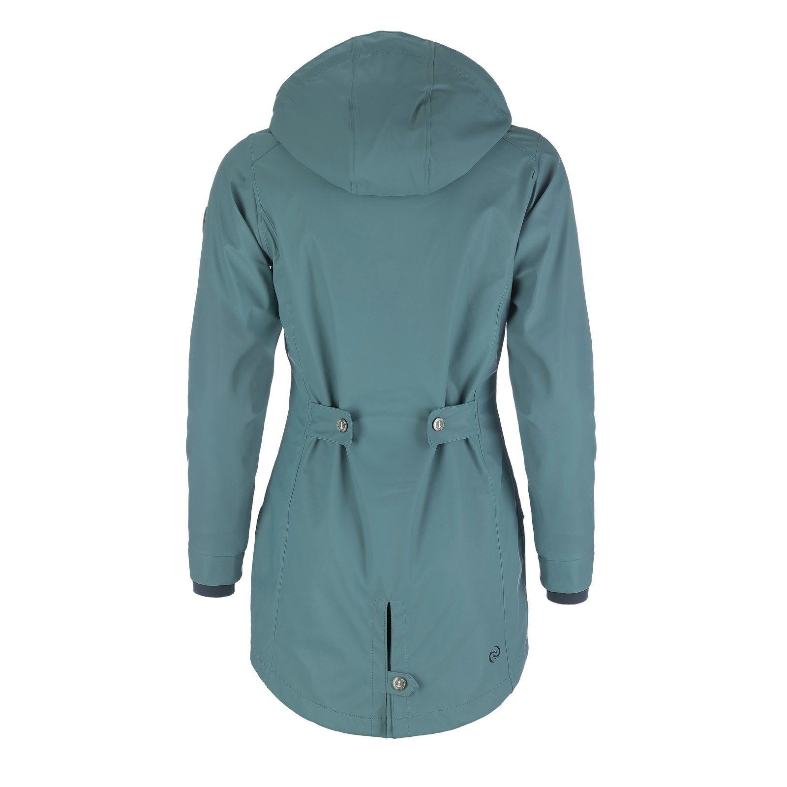 Dry Fashion Regenjacke Kiel Damen Regenmantel - Outdoor-Jacke Parka Wasserdicht & Winddicht Verschweißte Nähte, Kapuze verstellbar, abgedeckter Reißverschluss