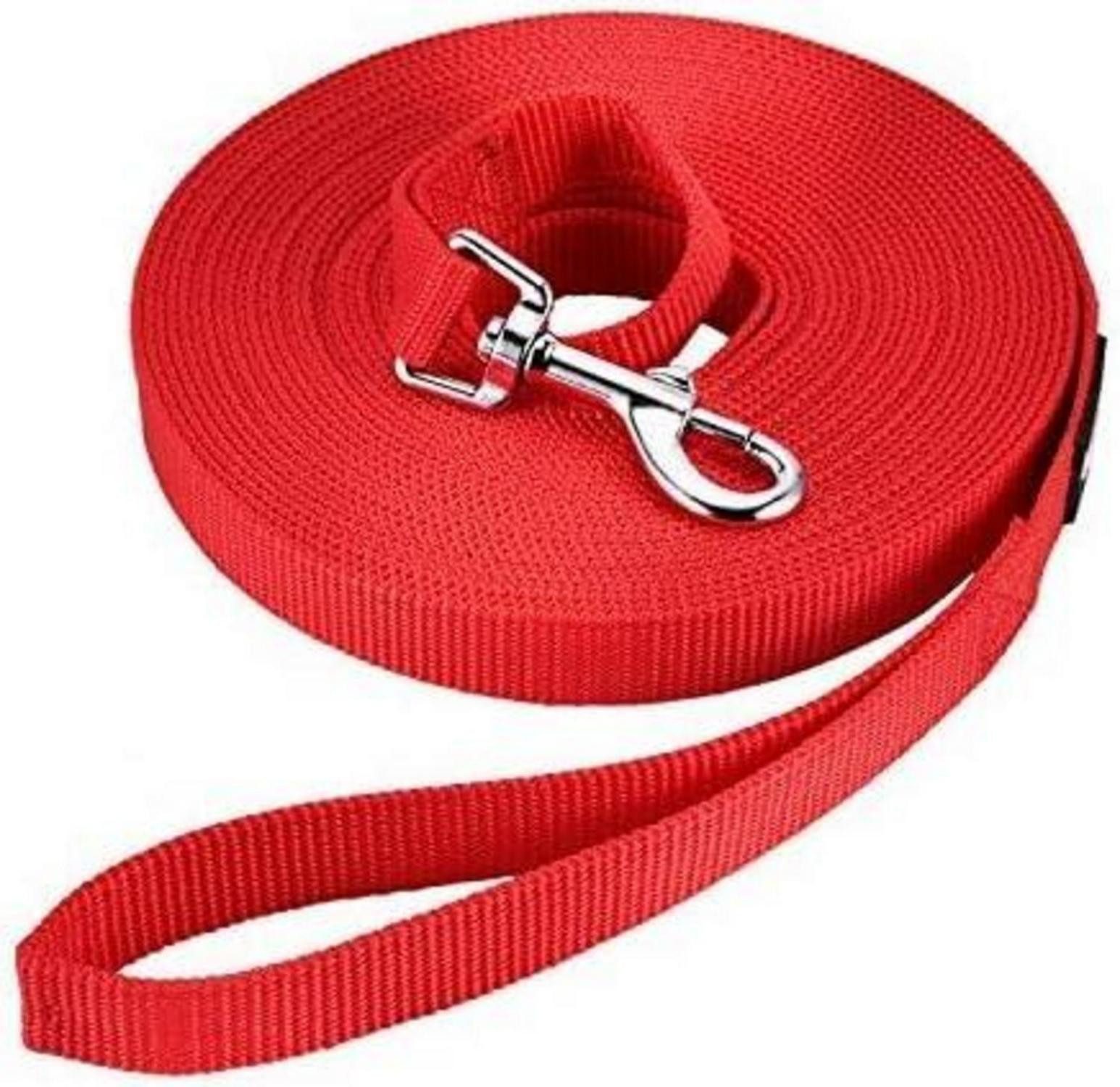 Hunde-Halsband Schleppleine für Hunde Nylon Training Leine D-Karabiner Griffpolster