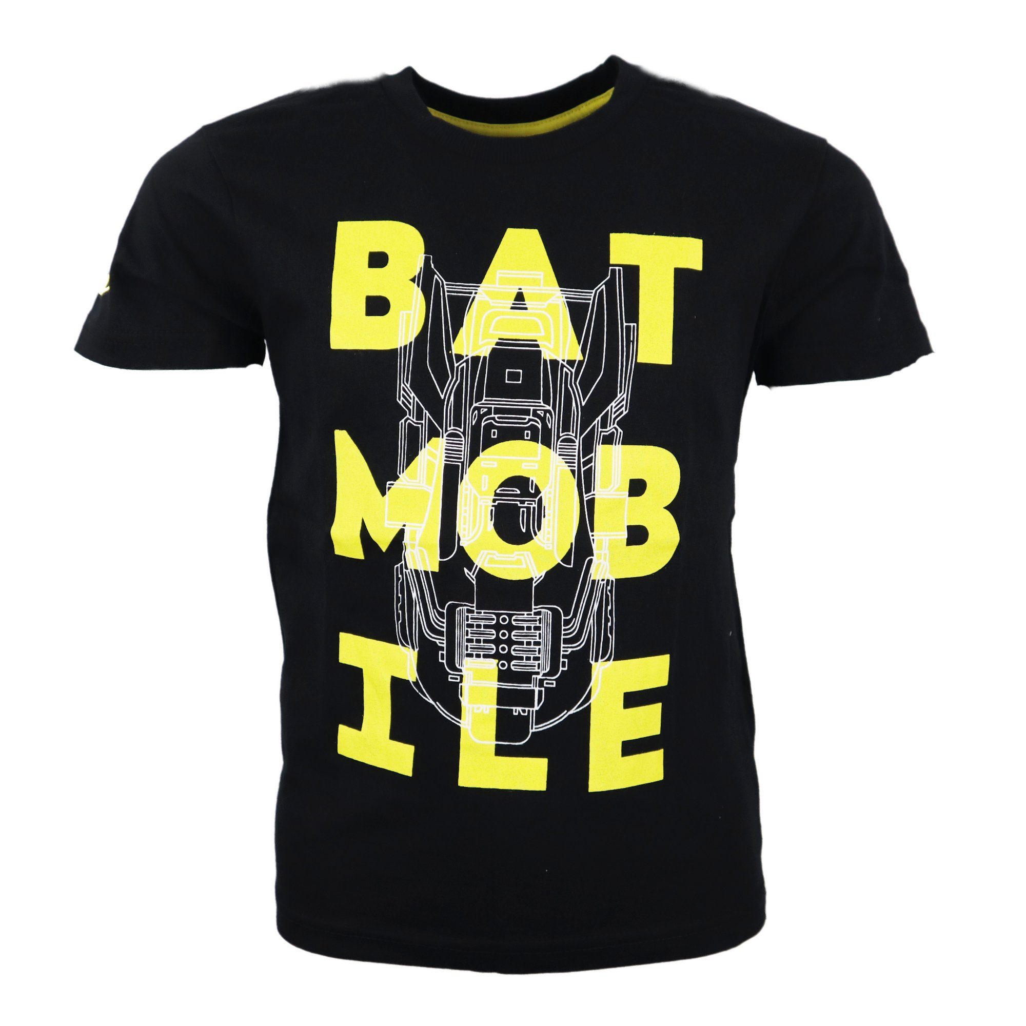 Baumwolle DC Comics T-Shirt Kinder Print-Shirt Batman DC Gr. 100% 104 Jungen Batmobile 134, bis