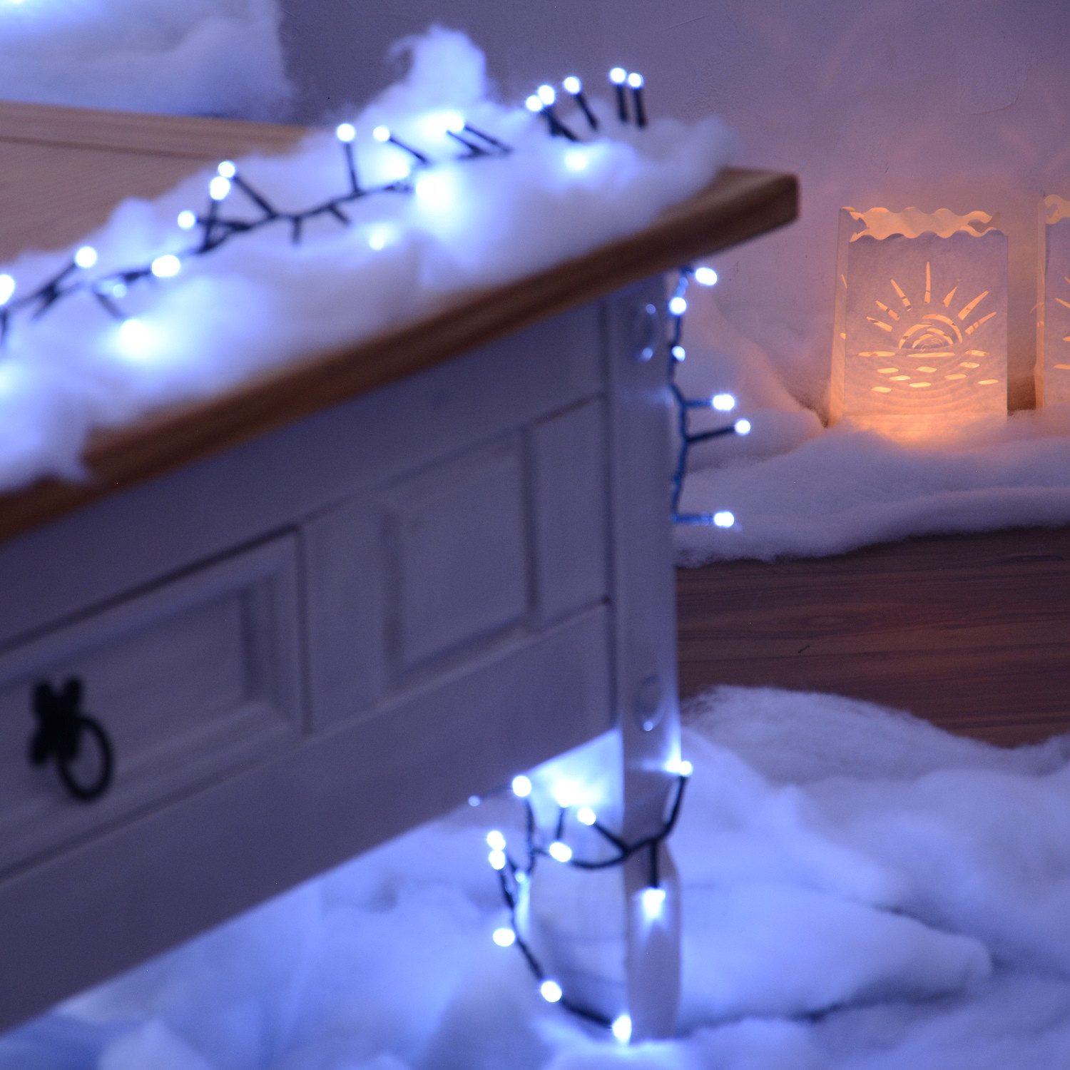 INtrenDU LED-Lichterkette Lichterkette 1500LED kaltweiß 30m, günstig online kaufen