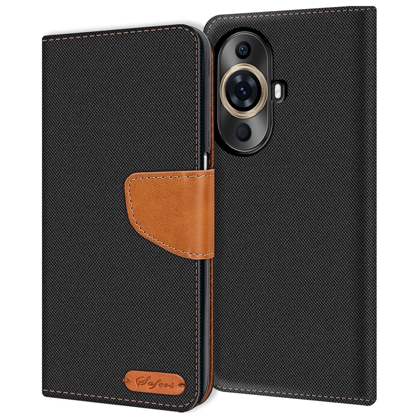 CoolGadget Handyhülle Denim Schutzhülle Flip Case für Huawei Nova 11 Pro 6,78 Zoll, Book Cover Handy Tasche Jeans Hülle für Nova 11 Pro Klapphülle