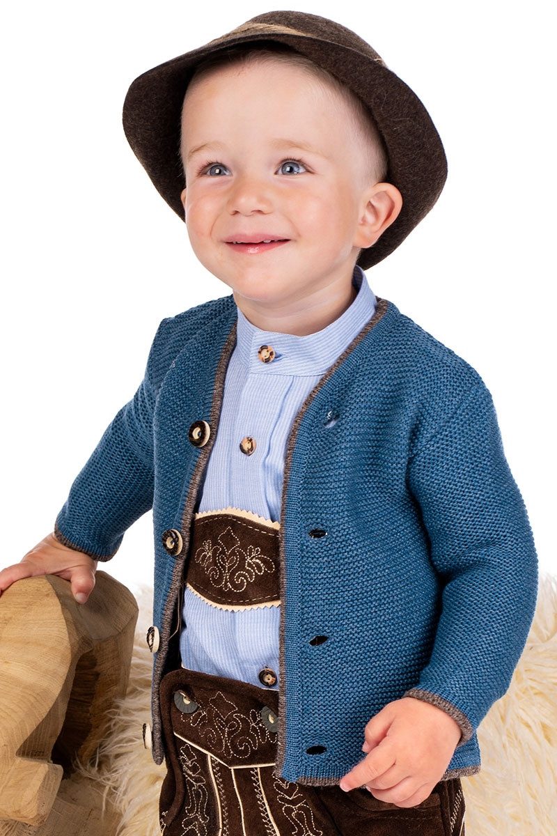 Isar-Trachten Trachtenjacke Trachtenjacke Kinder - MATS - jeansblau