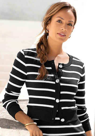 LASCANA Shirtjacke aus weicher Rippware