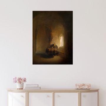 Posterlounge Wandfolie Rembrandt van Rijn, Lesender Philosoph, Malerei