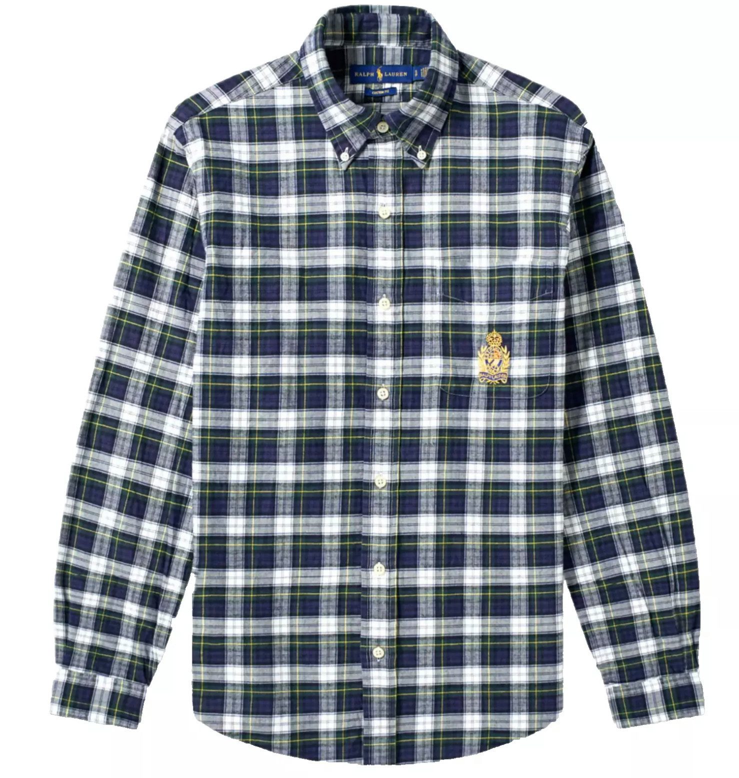 Polo Ralph Lauren Langarmhemd Herren Crest Karohemd Button-Down mit Wappens günstig online kaufen