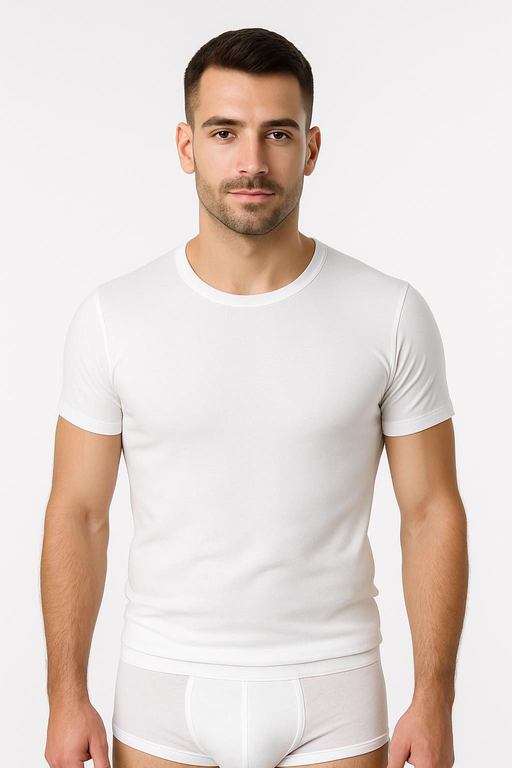 EloModa Unterziehshirt Herren 2x Unterhemd aus 100 % Baumwolle – Nahtloses günstig online kaufen