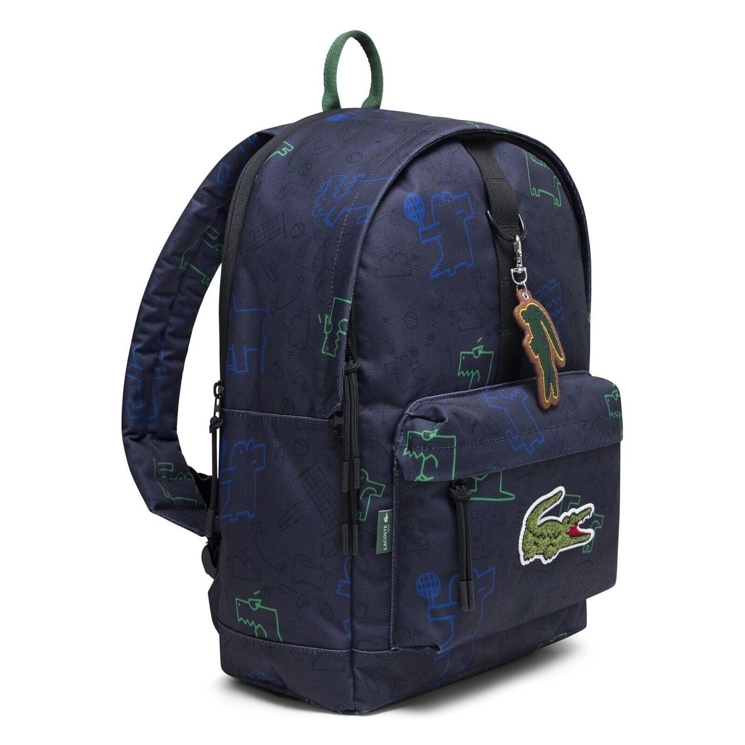 Lacoste Rucksack Lacoste Kids Rucksack marine mit lustigem Krokodil-Print