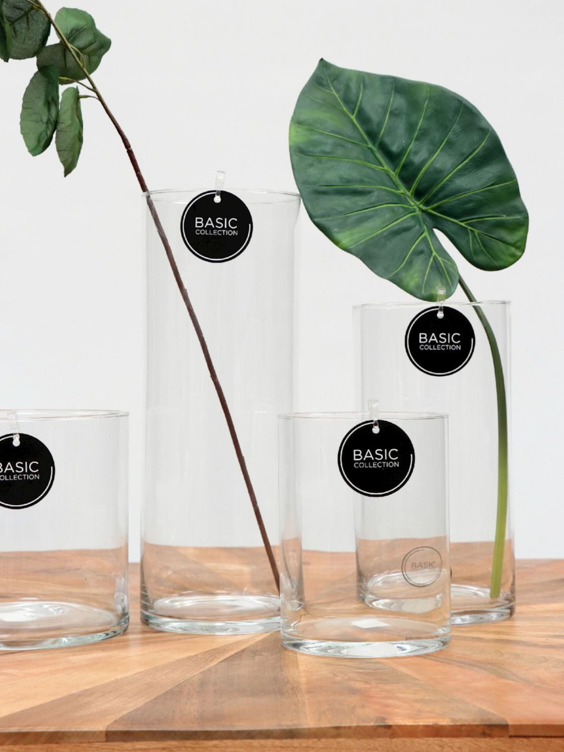INNA-Glas Bodenvase Große Glasvase Zylinder Sanya AIR, klar, 60cm, Ø15cm