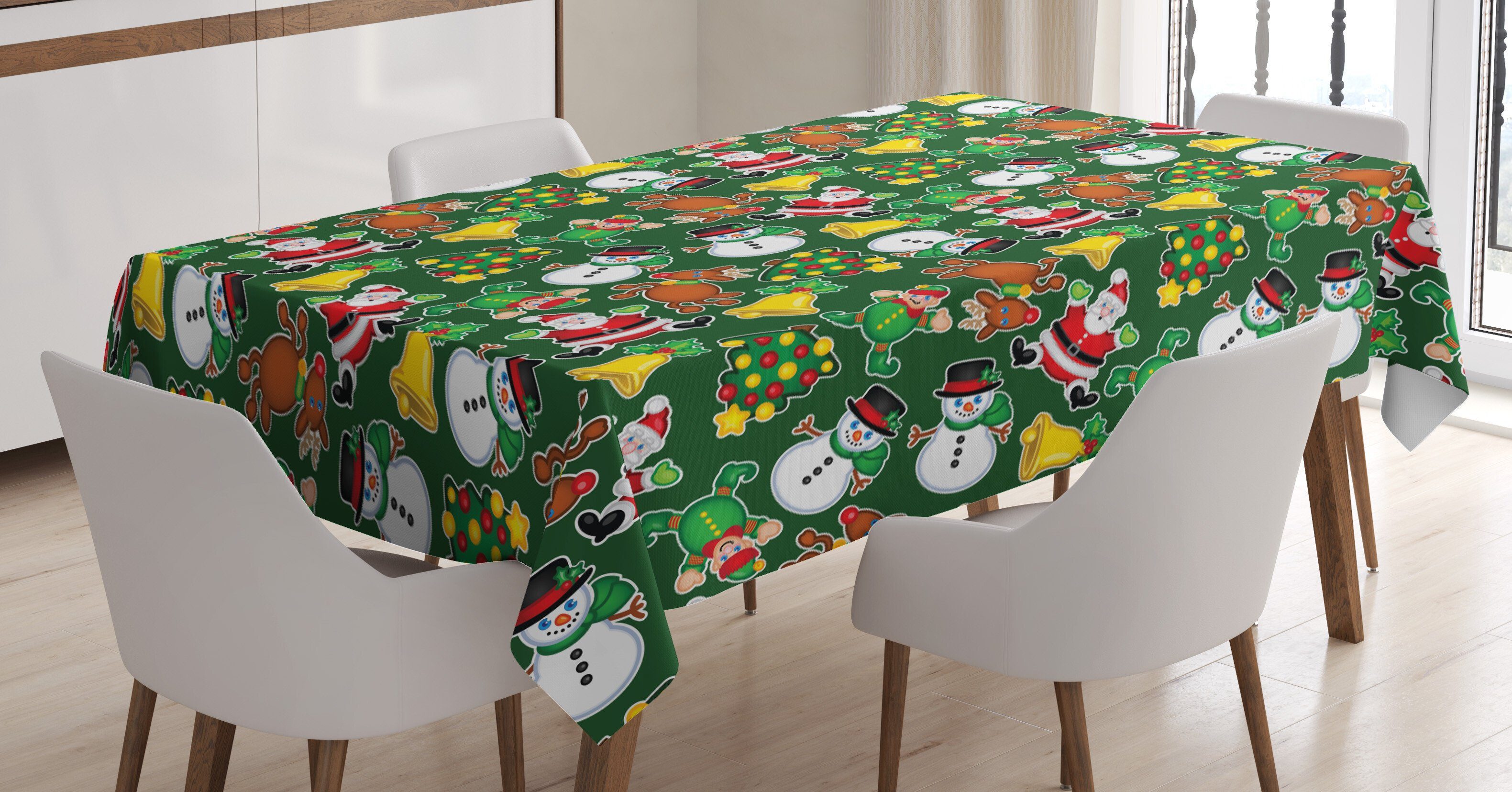 Vivid geeignet Farben, Tischdecke den Farbfest Bereich Weihnachten Abakuhaus Waschbar Klare Außen Joyous Für