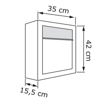 Bravios Briefkasten Standbriefkasten Base Weiß